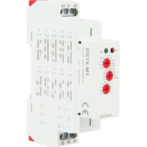 Grt8-m1 Multifunktionales Zeitverzögerungsrelais Mit 10 Funktionen, Din-schienenmontage, 230 V Ac