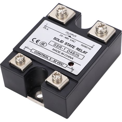 Dc/ac-halbleiterrelais, Schneller Schaltvorgang, Flammwidrig, Vibrationsdämpfendes Ssr-modul, 25 A, 24–480 V Ac