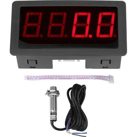 4-led-drehzahlmesser Mit Hall-näherungssensor Und Npn-schaltsensor (rot)