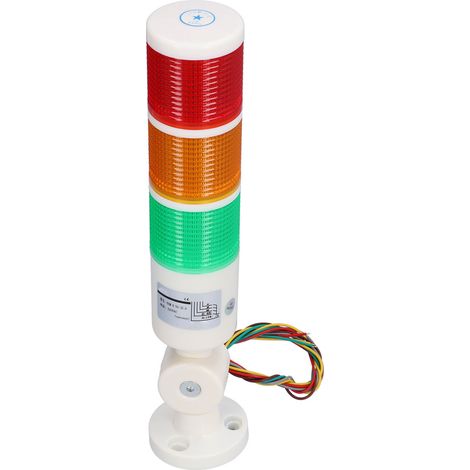 Berm – Dauerhaft Eingeschalteter Signalturm, Faltbares Warngerät Mit 3-farbiger Led-leuchte Und Summer, Ac220v