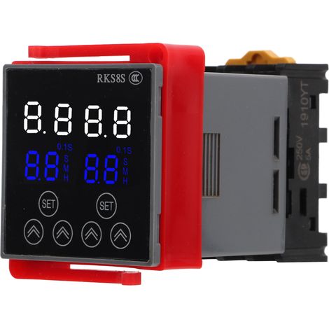 Zeitrelais Mit Lcd-anzeige, Multifunktionales, Feuerfestes Pp-gehäuse, Verzögerungstimer Für Automatisierungsanlagen, 110 V Wechselstrom