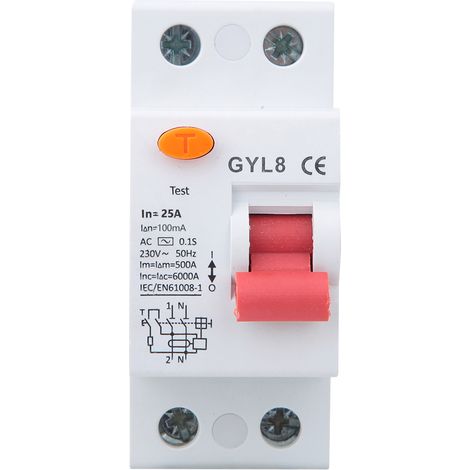 Fehlerstromschutzschalter 2p, Ableitstromschutz, Elektrische Geräte 25a/40a/63a 230vac25a