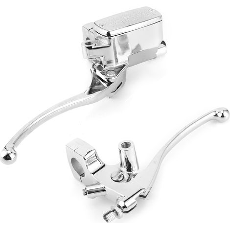 Universelle Silberne Hydraulische Brems- Und Kupplungs-hauptzylinder-hebelbaugruppe Für 1-zoll-lenker