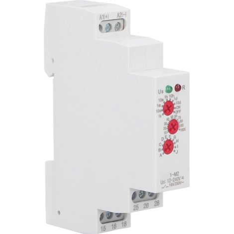Multifunktionales Zeitverzögerungsrelais, Din-schienen-schließer-verzögerungsschalter, Ac/dc 12–240 V