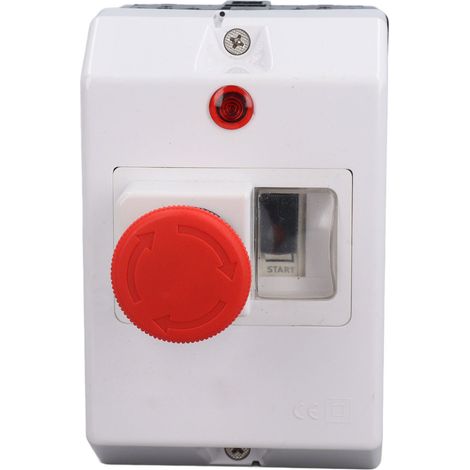 Motorschutzschalter Mit Not-aus-taster Und Warnleuchte, Wasserdichter Leitungsschutzschalter Ip55, 6–10 A, 230/240 V, 400/415 V, 500 V, 690 V
