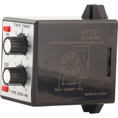 Zeitrelais Mit Tastensteuerung, Ein-/ausschalter, Mehrteilig, Atdvnb, Ac 110 V/220 V