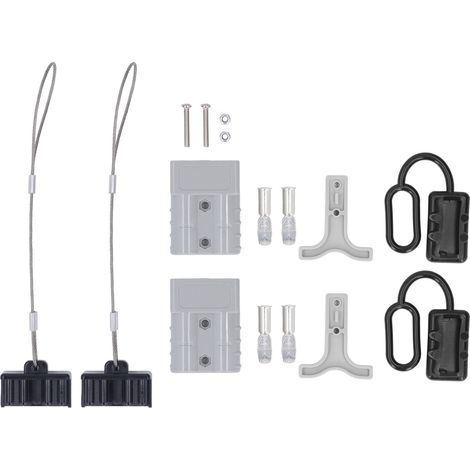 Schnellanschluss-set Für Batterien, 2 Sets, Pc-gehäuse, Versilberte Kupferanschlüsse, 50 A 600 V Anschluss- Und Trennstecker