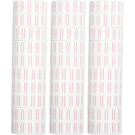 Selbstklebende Preisetiketten, 30 Rollen À 15.000 Stück, Einzeiliges Etikettenpapier Für Etikettiergerät Mx5500, 21 X 12 Mm