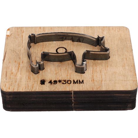 Stanzform In Schweinchenform Für Leder, Stanzform Aus Legiertem Stahl, Diy, Stanzwerkzeug Für Kunststoff, Ton Und Pappe, 49 X 30 Mm
