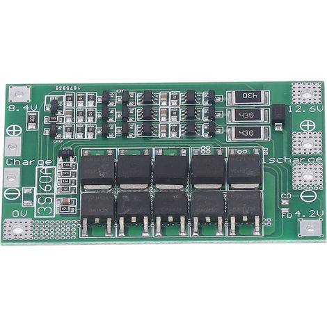 Batterieschutzplatine, 3s 60a 12,6v Bms-balance-lade-/entlademodul Für Lithium