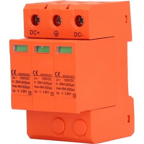 Dc-überspannungsschutz, Optisches Überhitzungsschutzfenster, 3p 40 Kv 1000 V Schnell Ansprechendes Pv-schutzgerät