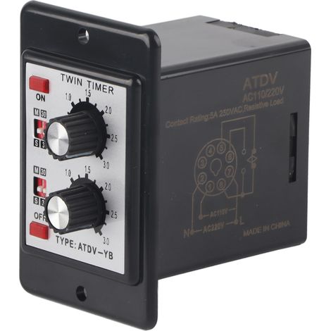 Zeitrelais Mit Tastensteuerung, Doppel-ein/aus-timer Atdv Yb Ac110v 220v 50/60hz