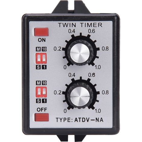 Zeitrelais Mit Druckknopfsteuerung, Doppel-ein/aus-timer, Mehrteilig, Atdvna Ac110v 220v