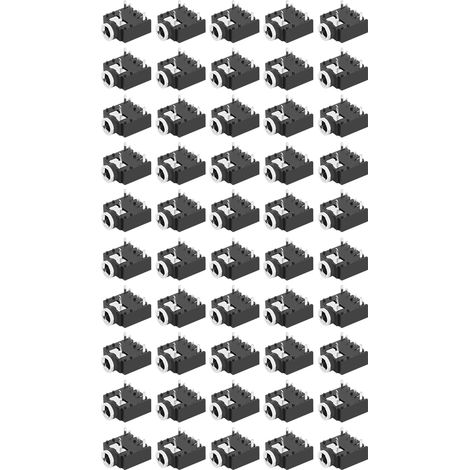 50 Stück Stereo-kopfhörer-5-pin-innenstecker-montage-audiobuchse Pj-307 3,5 Mm