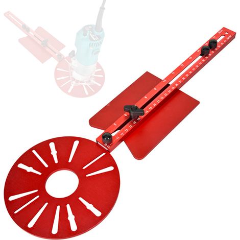 Vielseitiger Fräsständer, Halter Für Kreisförmige Nuten, Fräserhalter Aus Aluminiumlegierung Mit Einstellbarem Radius, Kompatibel Mit Verschiedenen Fräsmodellen Für Die Profilierung