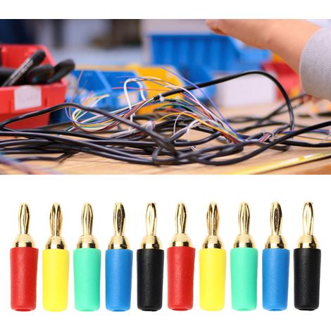Sortiment An Vergoldeten Messing-lötverbindern, 2,5-mm-bananenstecker Für Lautsprecherkabel