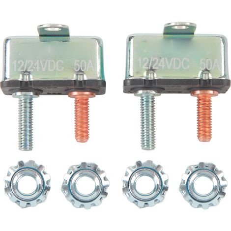 Automatischer Rücksetz-leistungsschalter, 2 Stück, Überlastschutz Aus Aluminiumlegierung Für Auto Und Boot, 12 V/24 V, 50 A