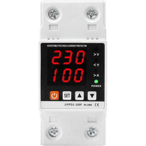 Automatischer Überspannungsschutz (100 A, 230 V) Mit Einstellbarem Überspannungs- Und Überstromschutz Sowie Lcd-anzeige