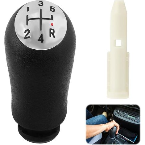 Schaltknauf Für 5-gang-schaltgetriebe Für Renault Clio Iii, Megane 2, Laguna 2, Clio 4 – Knauf Mit Adapter – Ergonomisches Design Für Schnelle Und Sanfte Gangwechsel