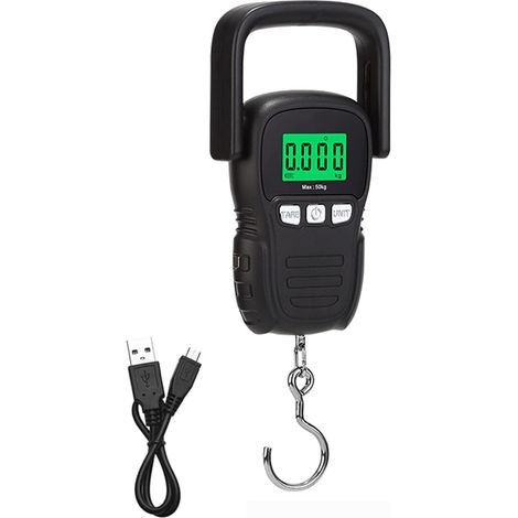 Tragbare Reisegepäckwaage 50 Kg (110 Lb), Usb-aufladbar, Mit Hintergrundbeleuchtetem Lcd-display