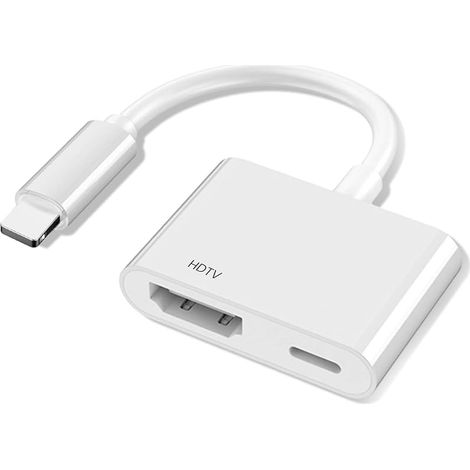 Hdmi-adapter Für Smartphones [mfi-zertifiziert], Lightning-hdmi-adapter Für Smartphones, 1080p Lightning-hdmi-av-digitaladapter Für Hdtv Und Fernseher, Kompatibel Mit Iphone 14/13/se/12/11/xs/xr/x/8/7