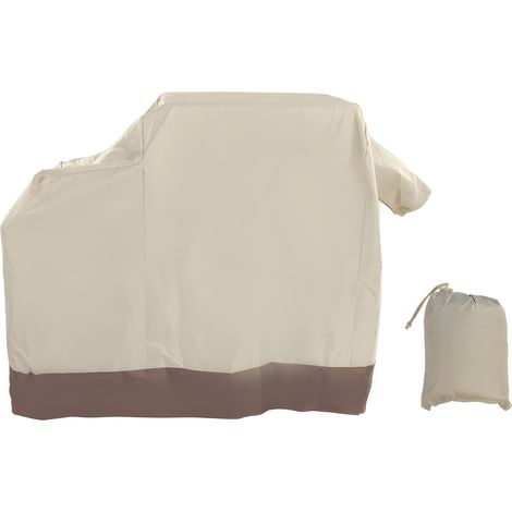 Grillabdeckung, 420d Oxford-gewebe Mit Silberner Beschichtung, Wasserdicht, Staubdicht, Für Den Außenbereich, Beige (104 X 68,5 X 124 Cm)