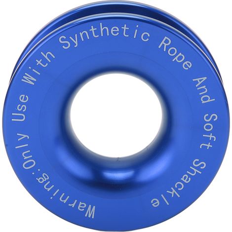 Umlenkrolle Mit Bergungsring, 41.000 Lbs Bruchlast Für 7/16 Zoll, 1/2 Zoll Softschäkel Mit 3/16 Zoll, 1/4 Zoll, 3/8 Zoll Seilen, Blau
