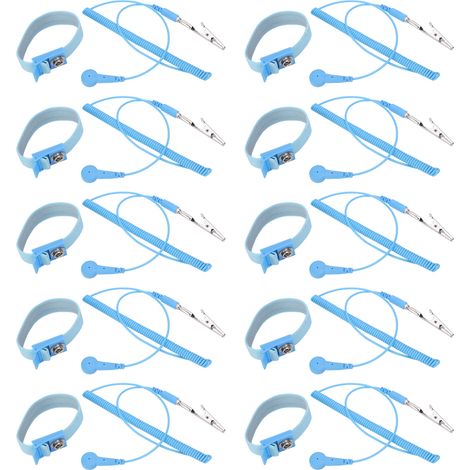 10 Stück 1,8 M X 2,0 Mm Antistatische Armbänder Mit Erdung Und Schutz Vor Elektrostatischer Entladung