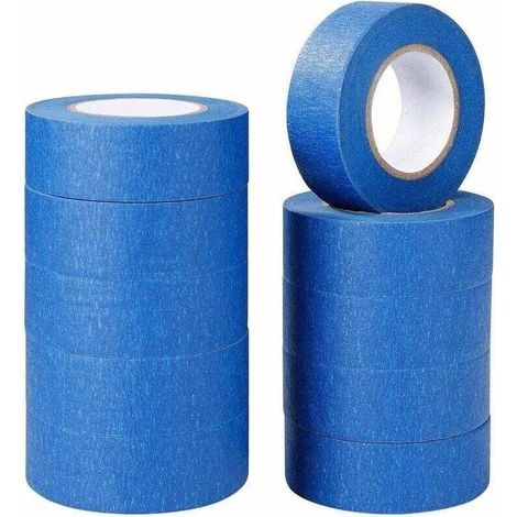 Nastro Adesivo Blue, Nastro Per Pictura Et Decorazione Per Label, Lackiert Mit Spray, Imbianchini, Artigianato, 10 Kreise Von 24 Mm X 20 M