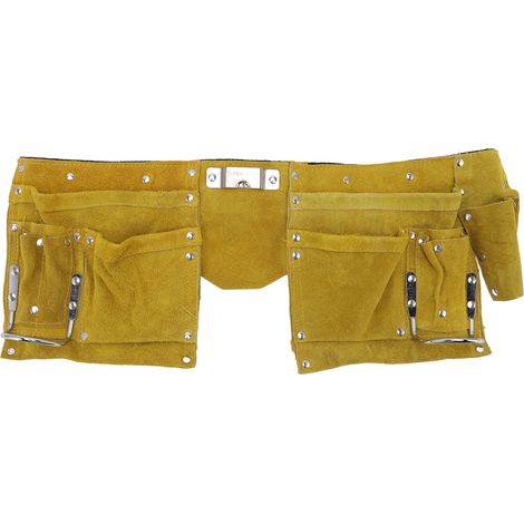 Werkzeuggürtel Aus Leder Mit Mehreren Taschen, Schnellverschluss, Tragbar, Strapazierfähige Werkzeuggürtelschürze Aus Leder Für Die Holzbearbeitung