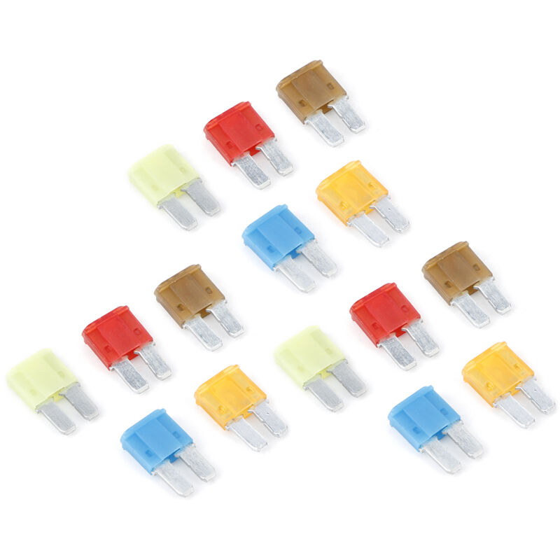 15-teiliges Sortiment An Micro2-flachsicherungen Für Kfz-stromkreise: 5 A, 7,5 A, 10 A, 15 A, 20 A