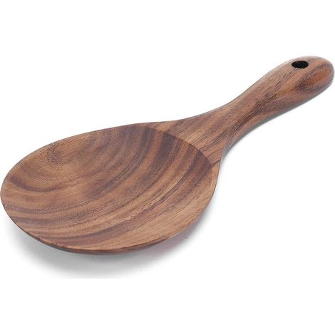 Antihaftbeschichteter Reislöffel Aus Holz, Hitzebeständig (220 °c), Zum Aufhängen, Langlebiges Küchenutensil