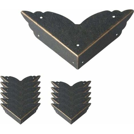 Set Mit 12 Vintage-eckenschützern Aus Metall Im Antik-stil Zum Kantenschutz Von Möbeln