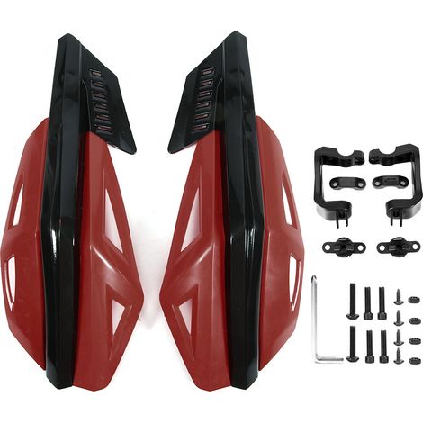 7/8 Zoll 22 Mm Abs Motorrad-handschützer, Universeller Sturzsicherer Schutz Für Elektrofahrräder Und -roller (dunkelrot)