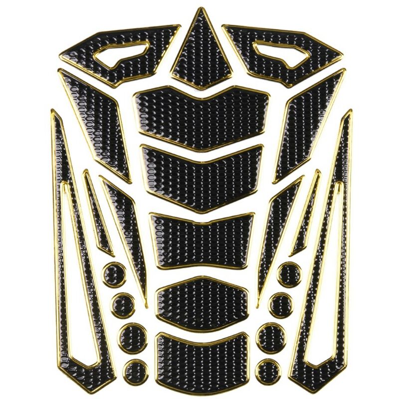Universelle Motorrad-tankpad-aufkleber, Tank-traktionspad-schutz (goldener Rand)