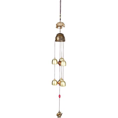 Hängendes Ornament, Glücksbringer, Feng Shui, Farbige Glöckchen, Windspiel, China, Wohndekoration, Elefant ()