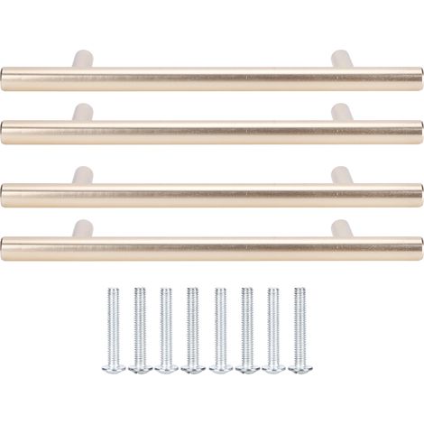 4-teiliges Set Aus Goldfarbenen Aluminiumlegierungsgriffen Für Türen, Schubladen, Schränke Und Kleiderschränke, Lochabstand 96