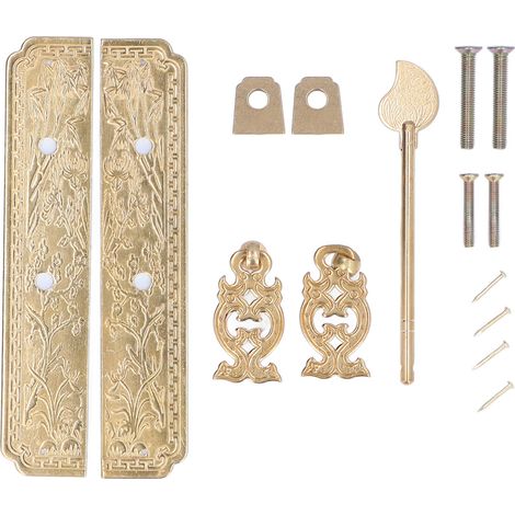 Frontplatte Aus Messing, Elegantes Botanisches Retro-motiv, Dekorative Antike Chinesische Griffe Für Kommoden