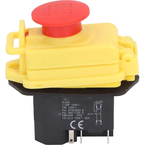 Ip55 Wasserdichter Elektromagnetischer Schalter, 4-poliger Druckknopf Für Mini Tower 0618 Cj18a 7x12 7x14 Kjd17b 120v 16a