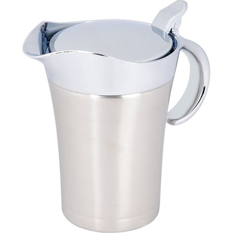 Doppelwandiger, Wärmeisolierter Servierkrug Aus Edelstahl 304 Für Soßen (l, 750 Ml)