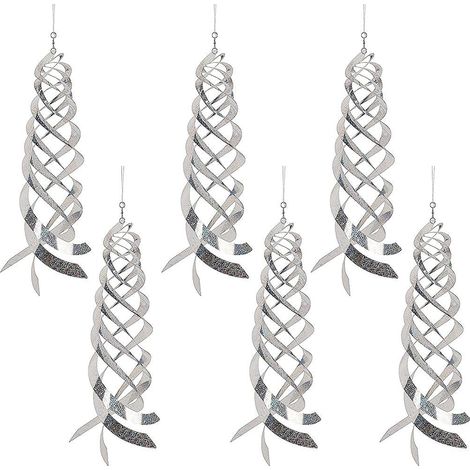 Stück Vogelabwehrspiralen, Silberne Spinner, Hängende Vogelabwehrvorrichtung, Reflektierende Windspirale, Gartendekoration Zur Vogelabwehr