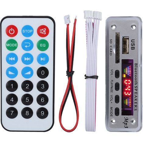 Sdm01bt U-dx Bluetooth 5.0 4-farben-display Mp3 Fm Ape Flac Decoderplatinenmodul (silber)