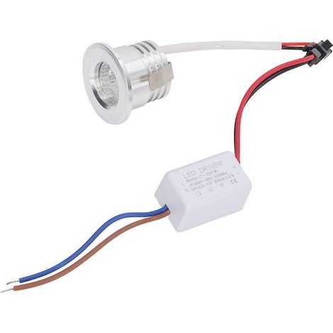 Mini-einbaustrahler Mit Cob-lampe, Stabile Wärmeableitung, 3-w-led-einbaustrahler Für Die Decke, Silbernes Lampengehäuse, Ac 85–265 V, Positives Weißlicht (6000 K)