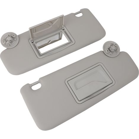 Paar Auto-sonnenschutzblenden, Uv-schutz, Grau, Links Und Rechts, Mit Spiegel, Für Autos Von 2012 Bis 2020
