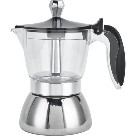 4-tassen-kaffeebereiter Aus Edelstahl Für Den Herd, Moka-kaffeebereiter, Küchenzubehör