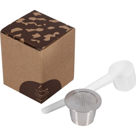 Wiederverwendbare, Nachfüllbare Kaffeekapsel Aus Edelstahl Mit Löffel, Kompatibel Mit Nespresso-maschinen