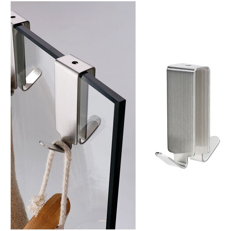 Stück Edelstahl-doppeltürhaken, Doppelwandhaken Für Dusche, Edelstahl, Silber