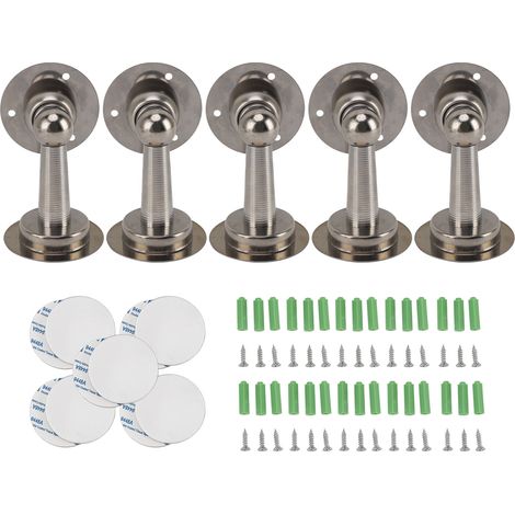 Magnetischer Türstopper Aus Edelstahl, 5 Stück, Einfache Montage, Starker Magnetstopper Für Büro, Schlafzimmer, Kleiderschrank, Hotel