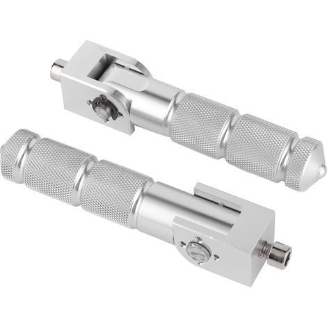Aluminiumpedale Für Motorräder Und Elektroautos, 2 Stück, 8 Mm, 90-grad-klapphalterung, Silberner Schaft