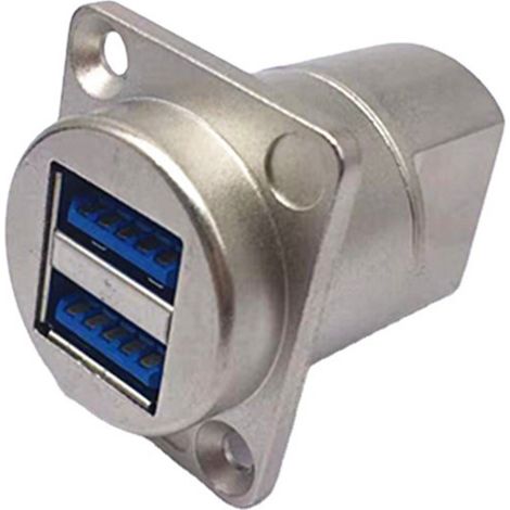 Zwei Usb 3.0-anschlüsse (a-buchse Auf Koppler), Typ-d-einbauanschluss Für Video, Silbernes Gehäuse